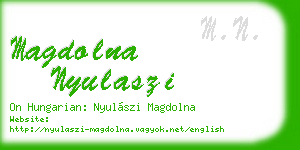 magdolna nyulaszi business card